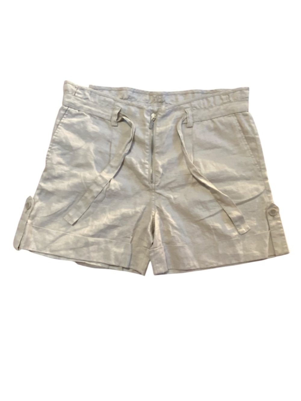 Stefanel linen cuffed shorts. Sz 10